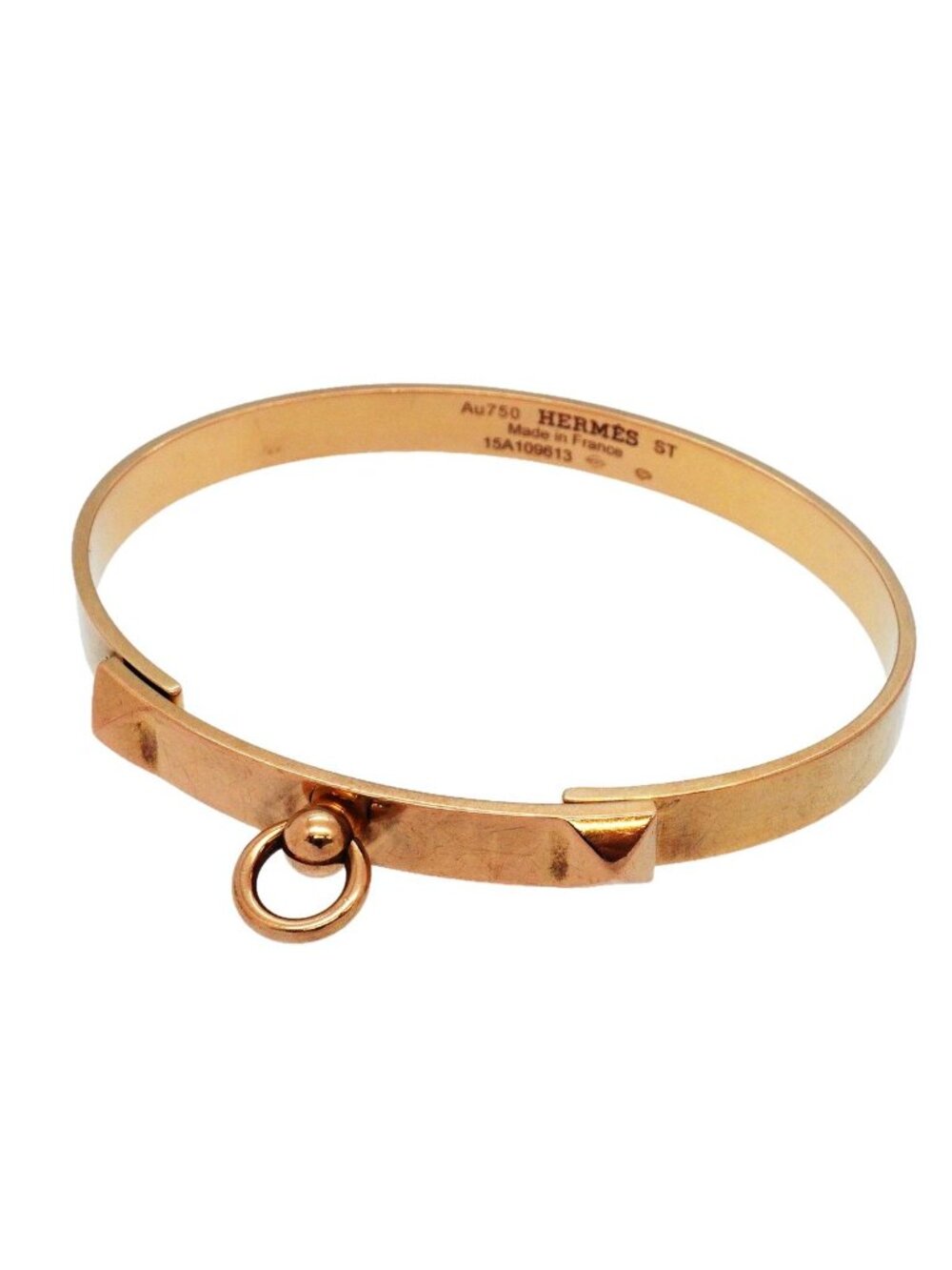 Hermes Bangle Collier de Chien PM 18k Pink Gold Bracelet